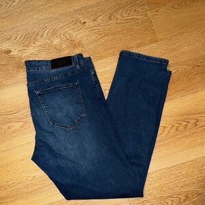 Tahari Plus Stretch Straight Leg Dark Rinse Jeans Size 38